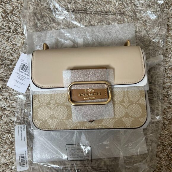 Coach Morgan Square Crossbody Bag In Blocked Signature Canvas - Picture 3 of 8